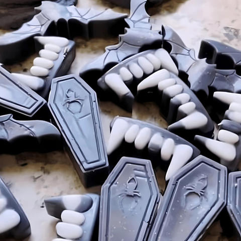 Molde Colmillos y Vampiros 12 Figuras Halloween