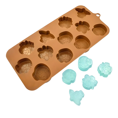 Molde 12 Catrinas Skull Repostero