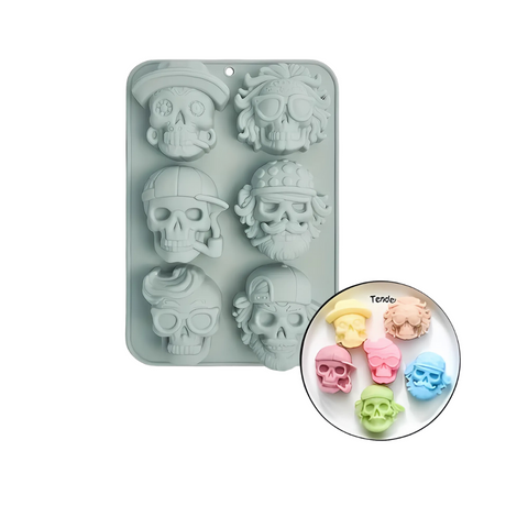 Molde 6 Calacas Piratas