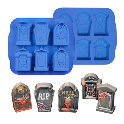 Molde 6 Tumbas para Halloween