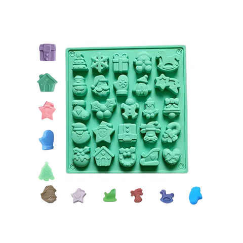 Molde de silicón Navideño 25 cavidades