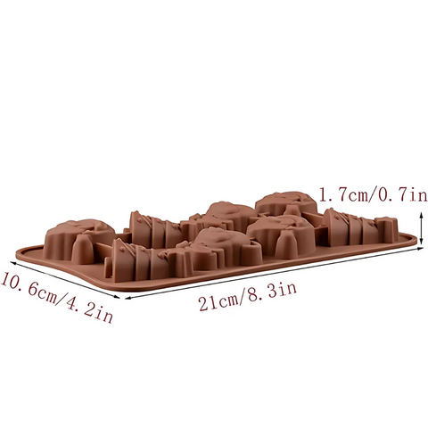 Molde De silicón Navidad 8 cavidades