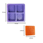 Molde de Silicón 4 Cuadros Sellado Tipo Azulejo