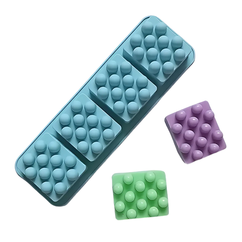 Molde Jabón Exfoliante 4 Cavidades Rectangulares