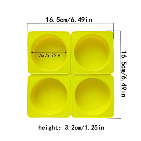 Molde de Silicón 4 Círculos Jaboneros 7 cm Artesanales