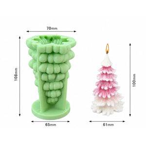 Vela decorativa en forma de árbol de navidad alto y delgado