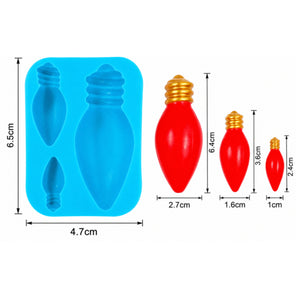 Velitas decorativas en forma de focos navideños
