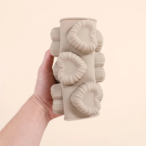 Molde 12 Corazones Arrugados