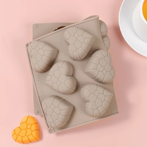 Molde 12 Corazones de Piedra