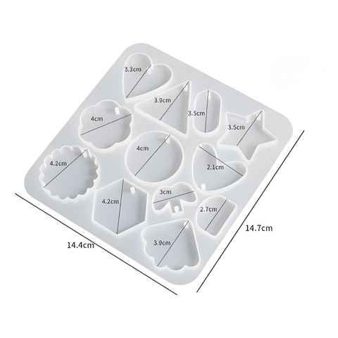 Molde 12 Dijes Resina