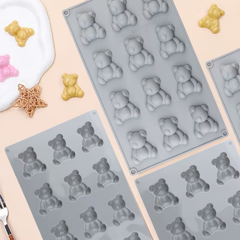 Molde 12 Ositos Sentados