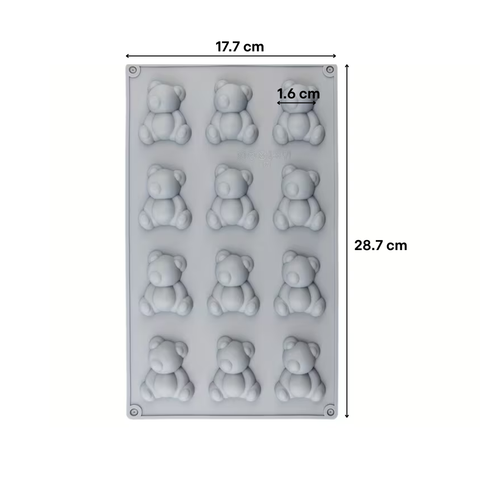 Molde 12 Ositos Sentados