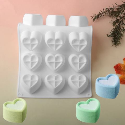 Molde 15 Corazones Mousse