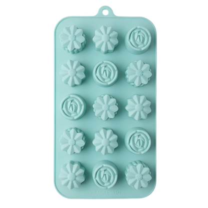 Molde 15 Flores Chocolate