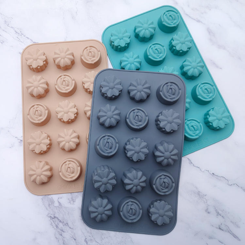 Molde 15 Flores Chocolate