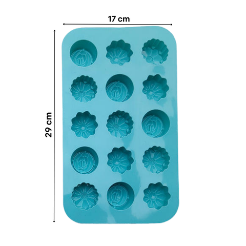 Molde 15 Flores Chocolate