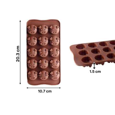 Molde 15 Puerquitos Emociones
