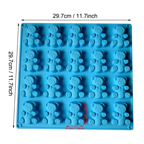 Molde 20 Ositos con Moño