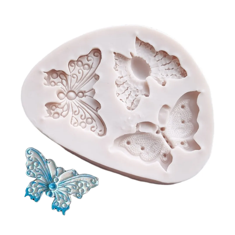 Molde 3 Mariposas Fondant