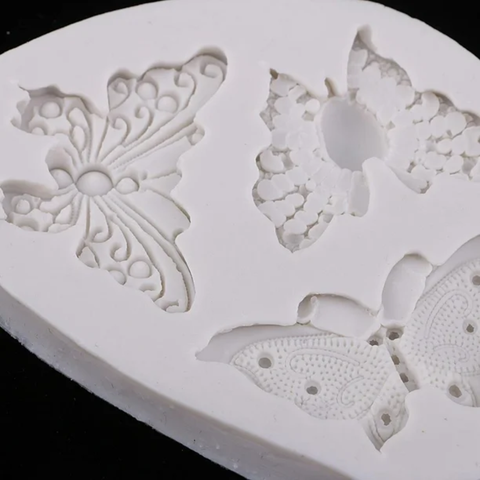 Molde 3 Mariposas Fondant