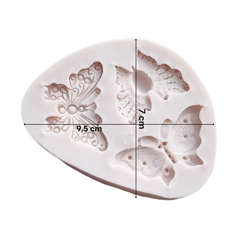Molde 3 Mariposas Fondant
