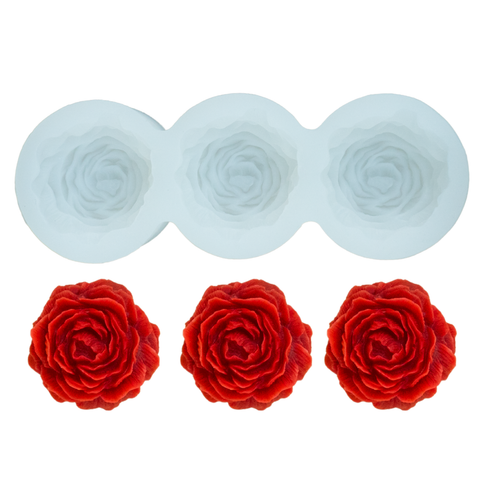 Molde 3 Peonias Chicas