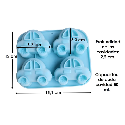 Molde 4 Carritos Beatle