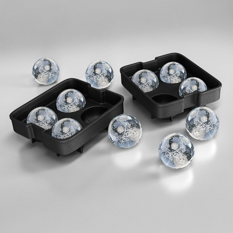 Molde de Silicón para Hielos de Esfera con 4 Cavidades