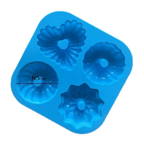 Molde 4 Gelatinas Rosca