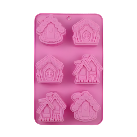 Molde 6 Casas Navideñas