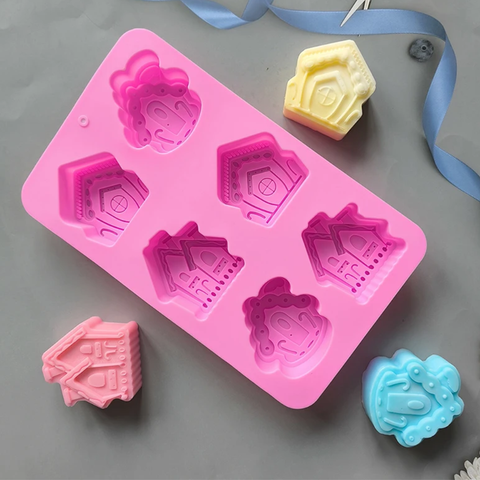 Molde 6 Casas Navideñas