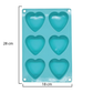 Molde 6 Corazones