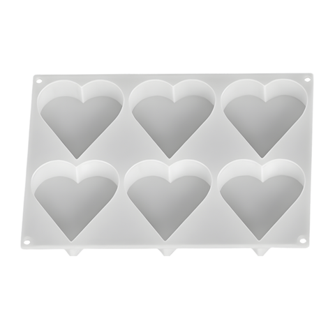 Molde 6 Corazones Resina