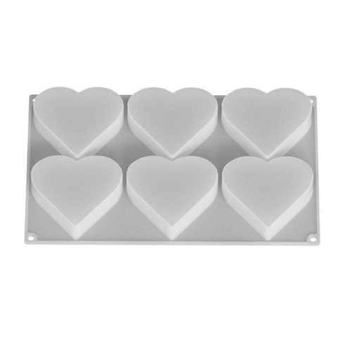 Molde 6 Corazones Resina