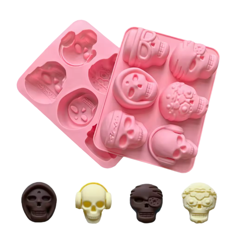 Molde 6 Cráneos Cool