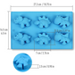 Molde de Silicón Doméstico 6 Cavidades Dinos 2D