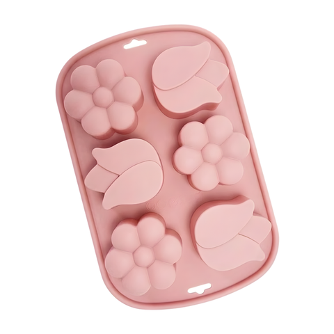 Molde 6 Flores Tulipanes & Florecillas