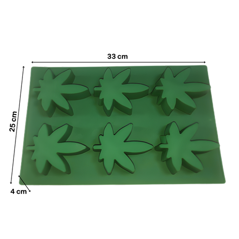 Molde 6 Hojas Marijuana