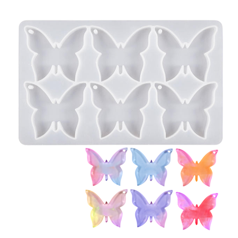 Molde Resina 6 Mariposas