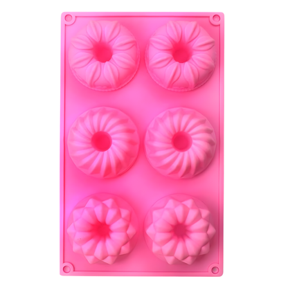 Molde 6 flores para Flanes y Gelatinas