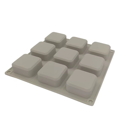 Molde de Silicón 9 Cuadros 5x5 cm Jaboneros