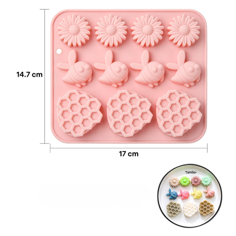 Molde Abejas, Miel y Margaritas