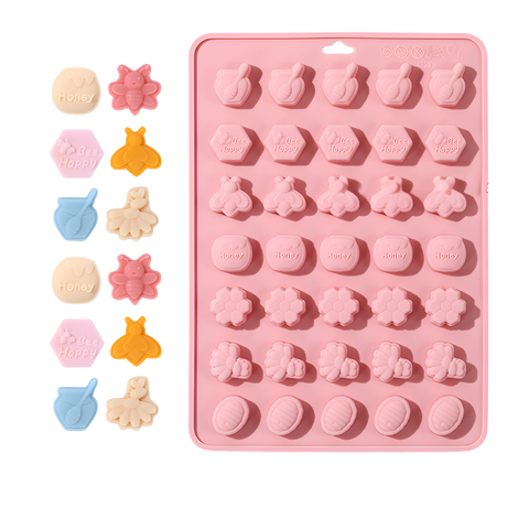 Molde Mini Abejas Y Miel Repostería