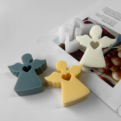 Molde de Silicón Ángel Celestial con Corazón 3D