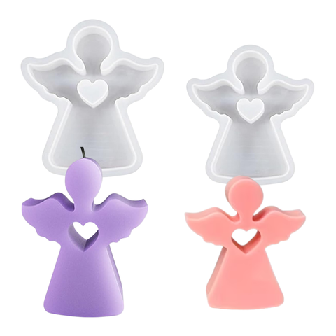Molde de Silicón Ángel Celestial con Corazón 3D
