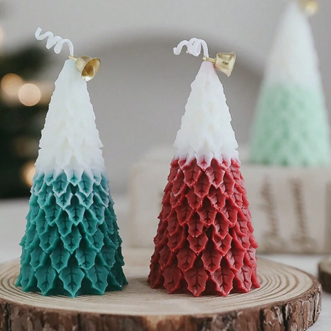 Molde Arbolito Navideño Hojitas 3D