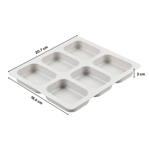 Molde de Silicón Rectangular Jabonero 6 cavidades