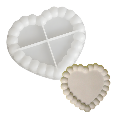 Molde Base Corazón con Esferas