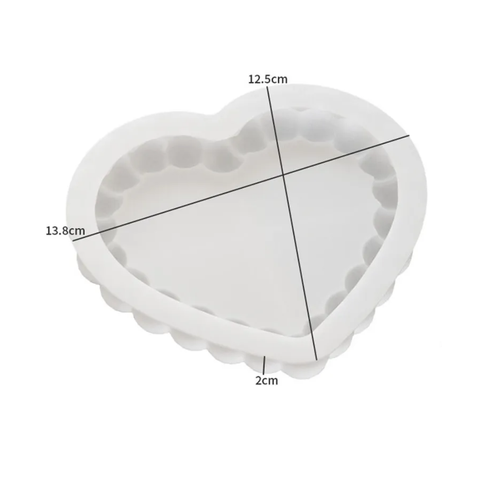 Molde Base Corazón con Esferas