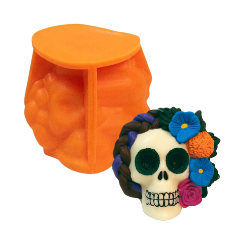 Molde Cráneo Trenzado Tradicional 3D